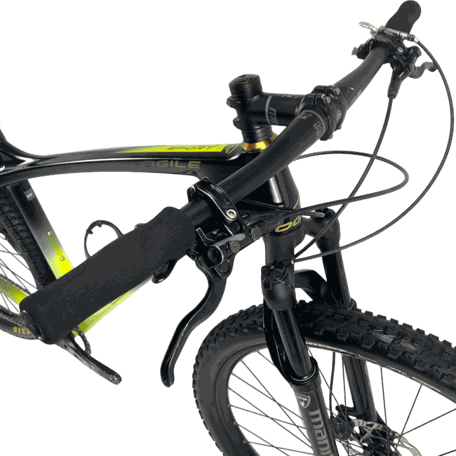Bicicleta Oggi Agile Sport Aro 29 Deore 12v Preto e Amarelo - Seminova
