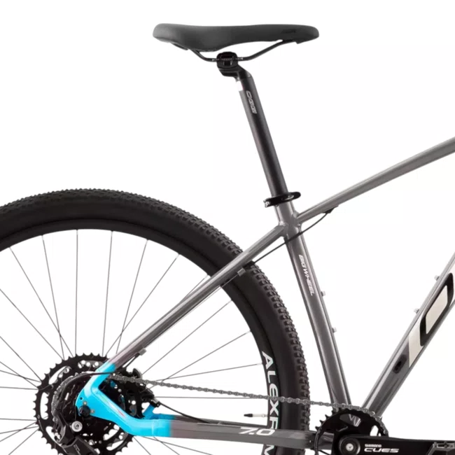Bicicleta Oggi Big Wheel 7.0 Aro 29 Cues 9v 2024 Grafite e Azul e Cinza