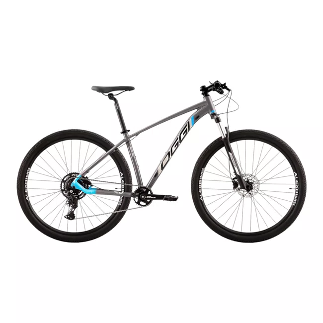 Bicicleta Oggi Big Wheel 7.0 Aro 29 Cues 9v 2024 Grafite e Azul e Cinza