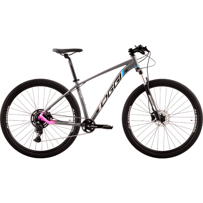 Bicicleta Oggi Big Wheel 7.0 Aro 29 Cues 9v 2024 Grafite e Rosa e Azul