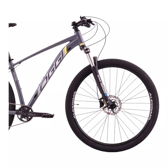 Bicicleta Oggi Big Wheel 7.1 Aro 29 Cues 10v 2024 Grafite e Amarelo e Cinza
