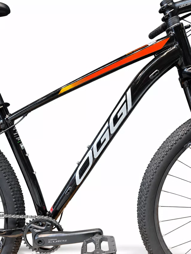Bicicleta Oggi Big Wheel 7.1 Aro 29 Cues 10v 2026 Preto, Laranja e Cinza