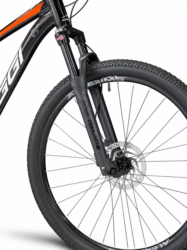 Bicicleta Oggi Big Wheel 7.1 Aro 29 Cues 10v 2026 Preto, Laranja e Cinza