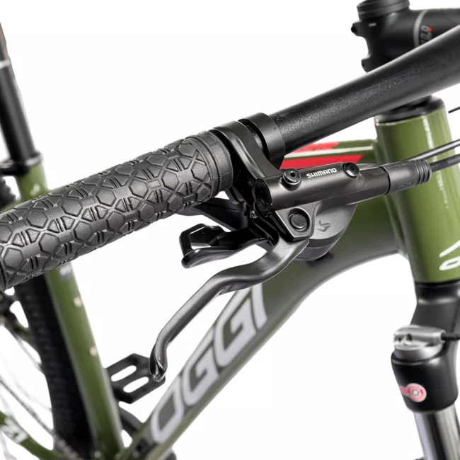 Bicicleta Oggi Big Wheel 7.1 Aro 29 Cues 10v 2026 Verde, Vermelho e Cinza