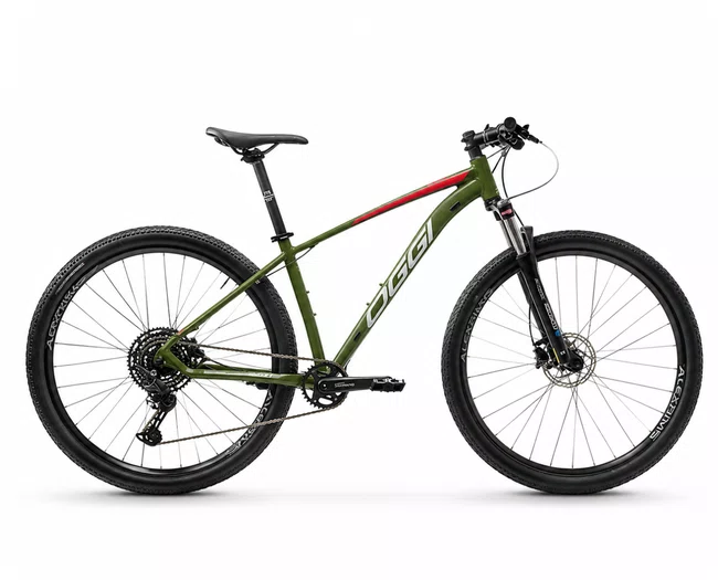 Bicicleta Oggi Big Wheel 7.1 Aro 29 Cues 10v 2026 Verde, Vermelho e Cinza