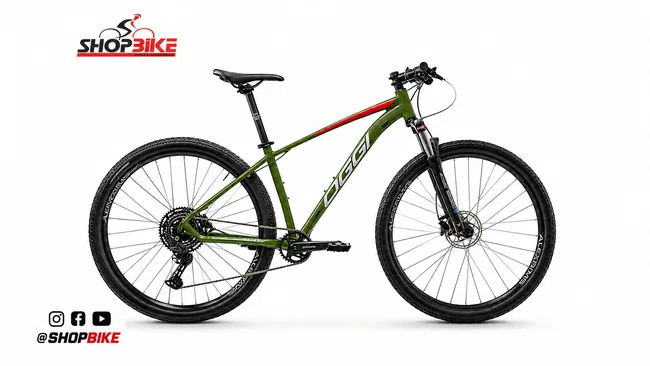 Bicicleta Oggi Big Wheel 7.1 Aro 29 Cues 10v 2026 Verde, Vermelho e Cinza
