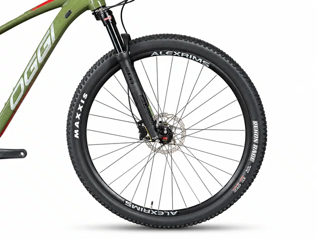 Bicicleta Oggi Big Wheel 7.2 A29 Deore 12v 2026 Verde/Vermelho/Cinza