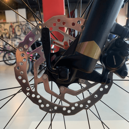 Bicicleta Oggi Big Wheel 8.0 E-bike Aro 29 Shimano 7v 2021 Vermelho e Dourado