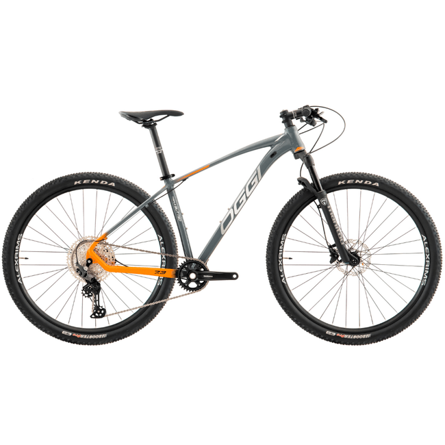 Bicicleta Oggi Bigwheel 7.3 Aro 29 Deore 12V Grafite e Laranja e Cinza