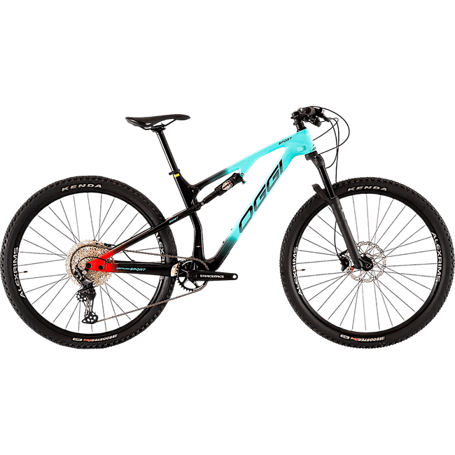 Bicicleta Oggi Cattura Sport Carbon Aro 29 Deore 12v 2023 Azul Preto e Vermelho