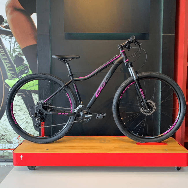 Bicicleta Oggi Float 5.0 Aro 29 Tourney 24v Preto e Rosa
