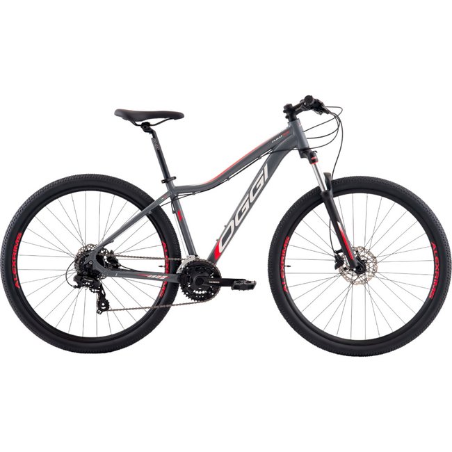 Bicicleta Oggi Float 5.0 Aro 29 Tourney 24v Grafite e Cinza e Vermelho