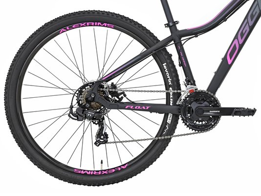 Bicicleta Oggi Float Sport Aro 29 Tourney 21v Preto e Rosa