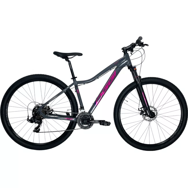 Bicicleta Oggi Float Sport Aro 29 Tourney 21v Grafite e Rosa e Roxo