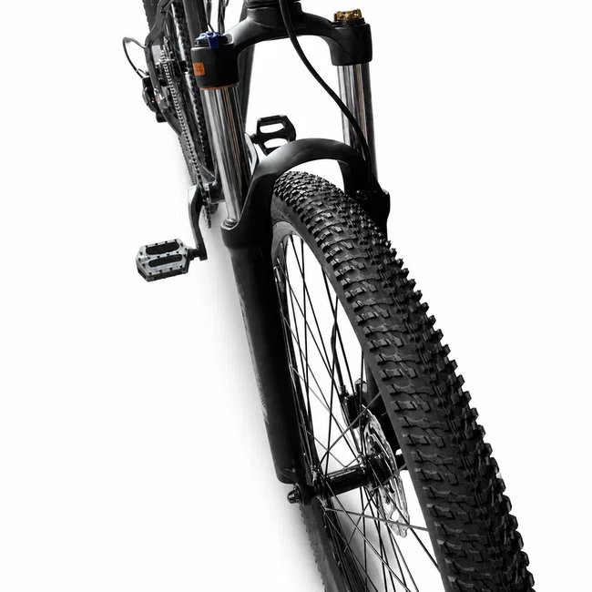 Bicicleta Oggi Hacker HDS Aro 29 Essa 8v Grafite e Amarelo e Preto