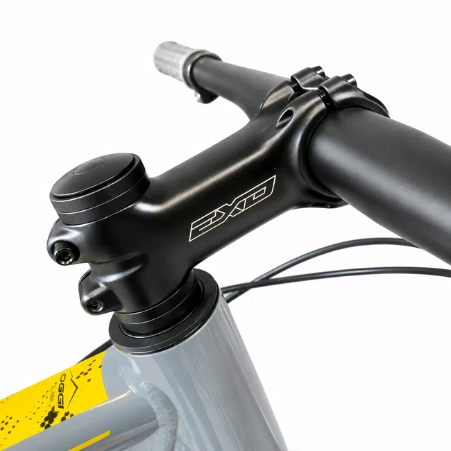Bicicleta Oggi Hacker HDS Aro 29 Essa 8v Grafite e Amarelo e Preto