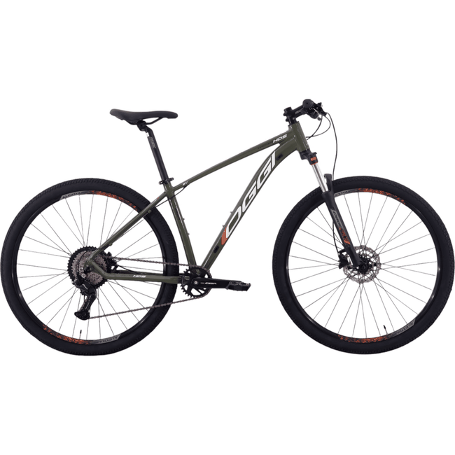 Bicicleta Oggi Hacker HDS Aro 29 Tourney 24V Verde e Laranja e Preto