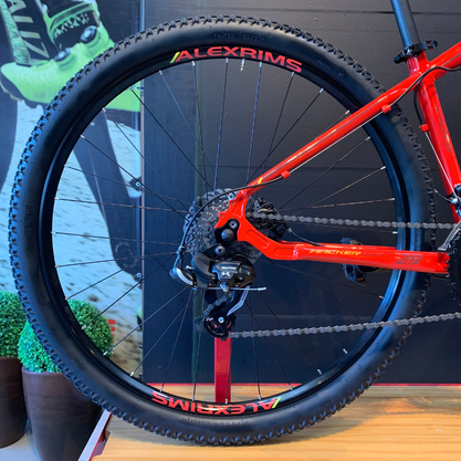 Bicicleta Oggi Hacker Sport Aro 29 Tourney 21v Vermelho e Vinho e Amarelo
