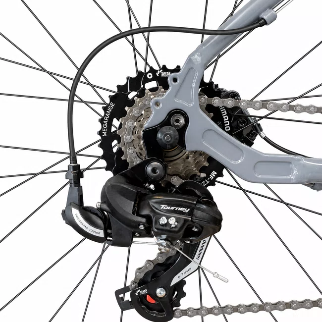 Bicicleta Oggi Hacker Sport Aro 29 Tourney 21v 2024 Grafite e Rosa e Preto
