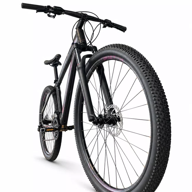 Bicicleta Oggi Hacker Sport Aro 29 Tourney 21v 2024 Grafite e Rosa e Preto