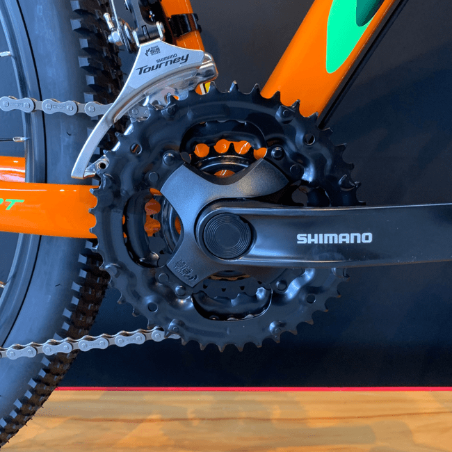 Bicicleta Oggi Hacker Sport Aro 29 Tourney 21v 2024 Laranja e Verde e Preto
