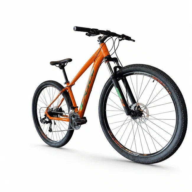 Bicicleta Oggi Hacker Sport Aro 29 Tourney 21v 2024 Laranja e Verde e Preto