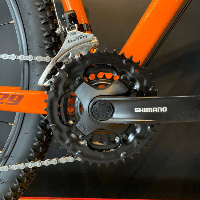 Bicicleta Oggi Hacker Sport Aro 29 Tourney 21v Laranja e Vinho e Amarelo