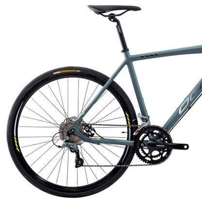 Bicicleta Oggi Velloce Disc Aro 700 Claris 16v Grafite e Preto e Amarelo