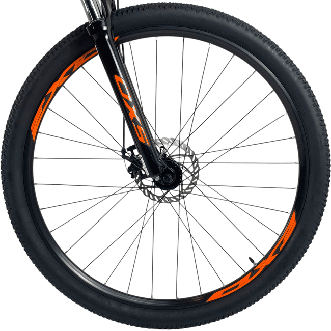 Bicicleta OXS Glide 100 Aro 29 Shimano 21v Laranja e Vinho e S-lime