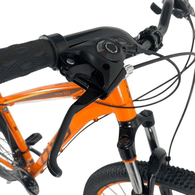 Bicicleta OXS Glide 100 Aro 29 Shimano 21v Laranja e Vinho e S-lime