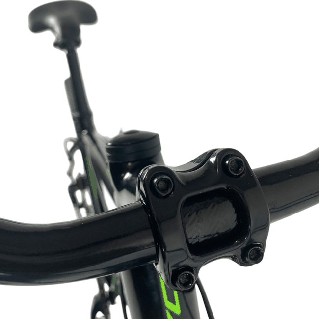Bicicleta OXS Glide 100 Aro 29 Shimano 21v Preto e Verde e Azul