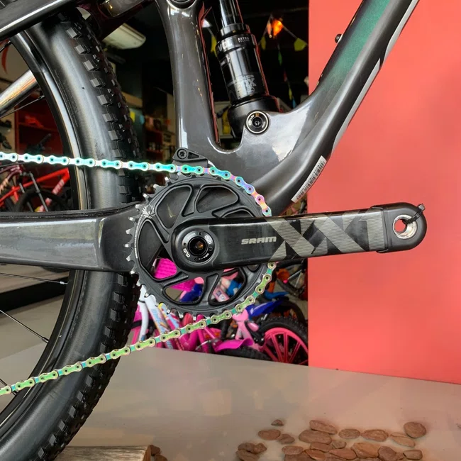 Bicicleta Scott Spark RC Team Aro 29 SRAM XX1 12v Camaleão/Preto Seminova