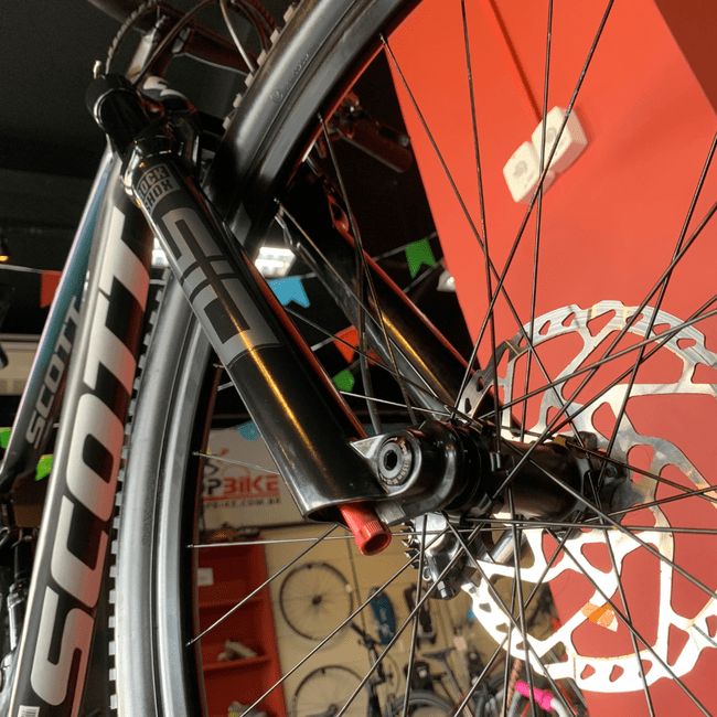 Bicicleta Scott Spark RC Team XX1 12v Camaleão e Preto - Seminova