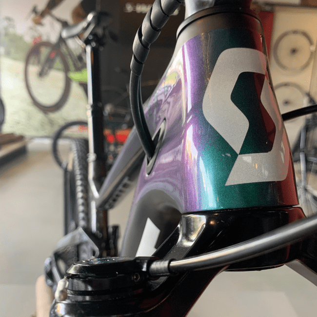 Bicicleta Scott Spark RC Team XX1 12v Camaleão e Preto - Seminova