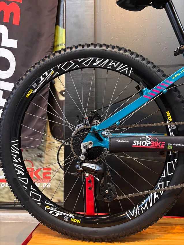 Bicicleta Seminova A26 Viking Tuff-25 Shimano 21V Verde/Amarelo/Rosa