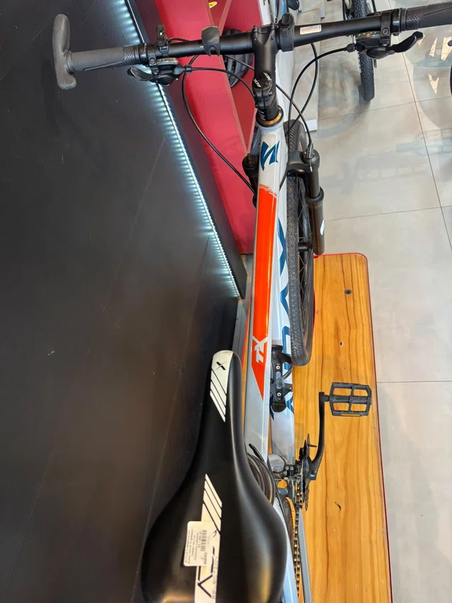 Bicicleta seminova a29 audax havok tx shimano torney 24v t-19 cinza/azul/laranja