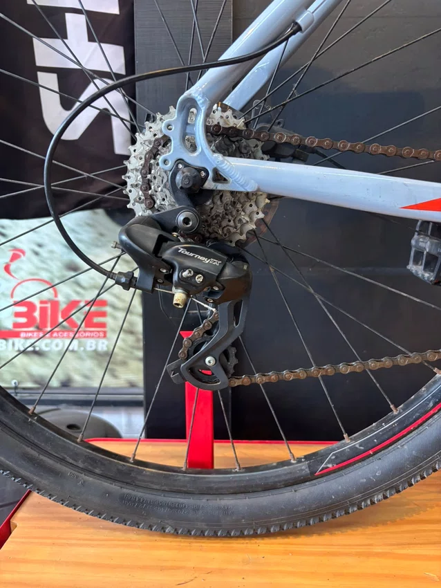 Bicicleta seminova a29 audax havok tx shimano torney 24v t-19 cinza/azul/laranja