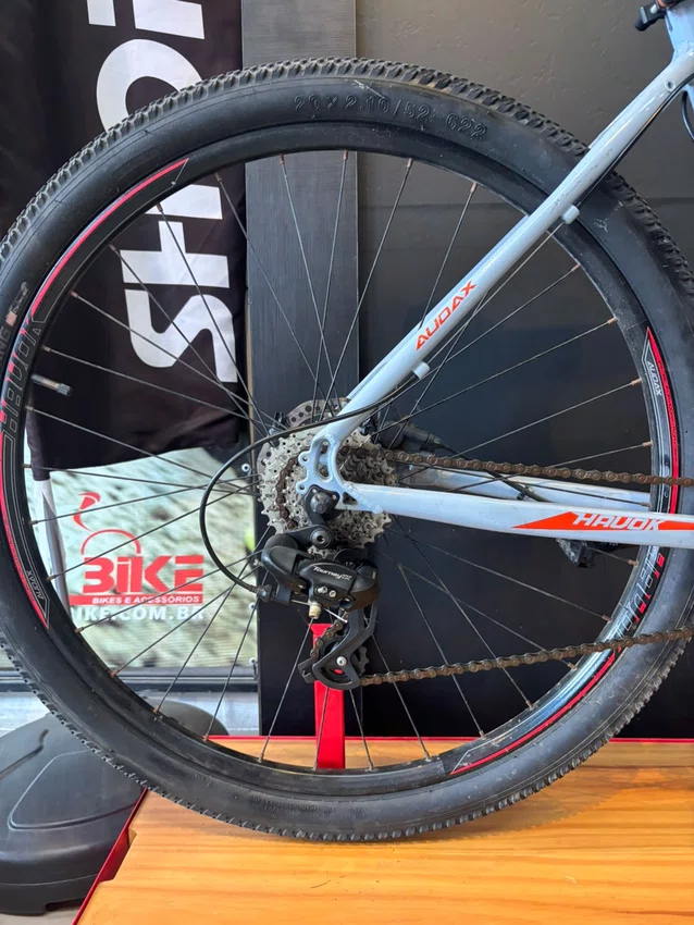 Bicicleta seminova a29 audax havok tx shimano torney 24v t-19 cinza/azul/laranja