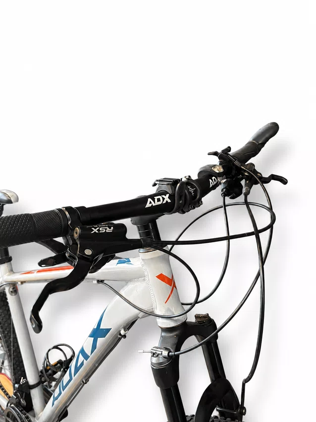 Bicicleta Seminova A29 Audax Havok TX Shimano Torney 24V T-19 Cinza/Azul/Laranja