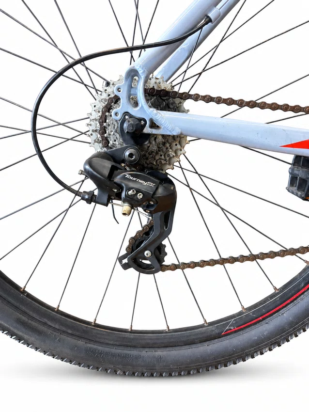Bicicleta Seminova A29 Audax Havok TX Shimano Torney 24V T-19 Cinza/Azul/Laranja