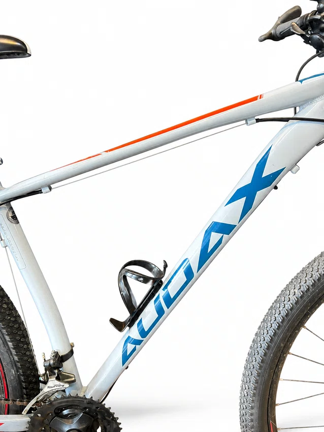 Bicicleta Seminova A29 Audax Havok TX Shimano Torney 24V T-19 Cinza/Azul/Laranja
