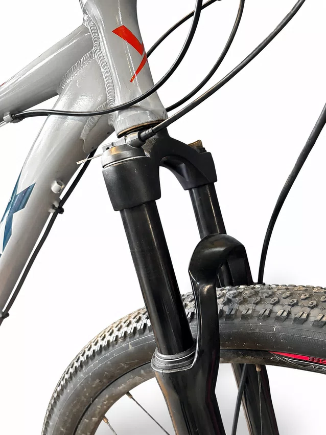 Bicicleta Seminova A29 Audax Havok TX Shimano Torney 24V T-19 Cinza/Azul/Laranja