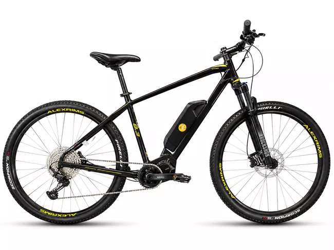 Bicicleta seminova a29 oggi 8.3 2023 shimano deore 11v t-19 preta/amarela