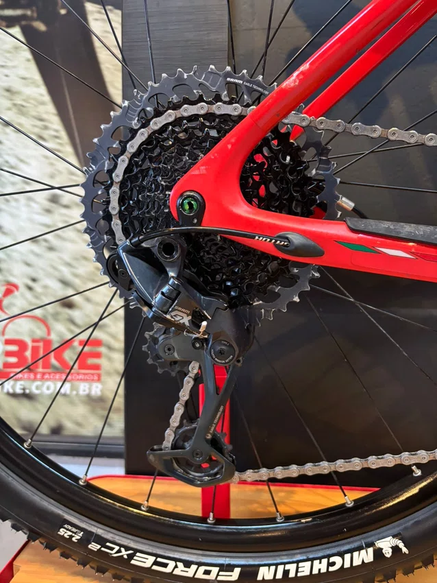 Bicicleta seminova a29 oggi agile pro sram gx 12v t-17 azul/vermelha