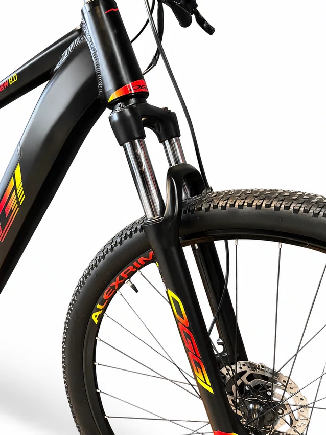 Bicicleta Seminova A29 Oggi Big Wheel 8.0 Shimano 7V T-17 Preto/Amarelo/Vermelho