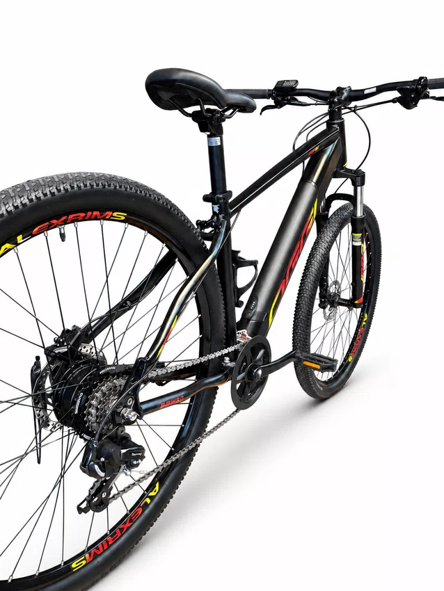 Bicicleta Seminova A29 Oggi Big Wheel 8.0 Shimano 7V T-17 Preto/Amarelo/Vermelho