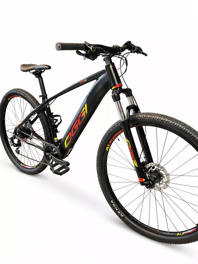 Bicicleta Seminova A29 Oggi Big Wheel 8.0 Shimano 7V T-17 Preto/Amarelo/Vermelho