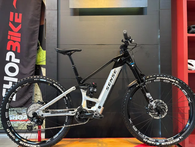 Bicicleta seminova a29 sense exalt e-trail evo forty-5 shimano slx 12v prata/preto