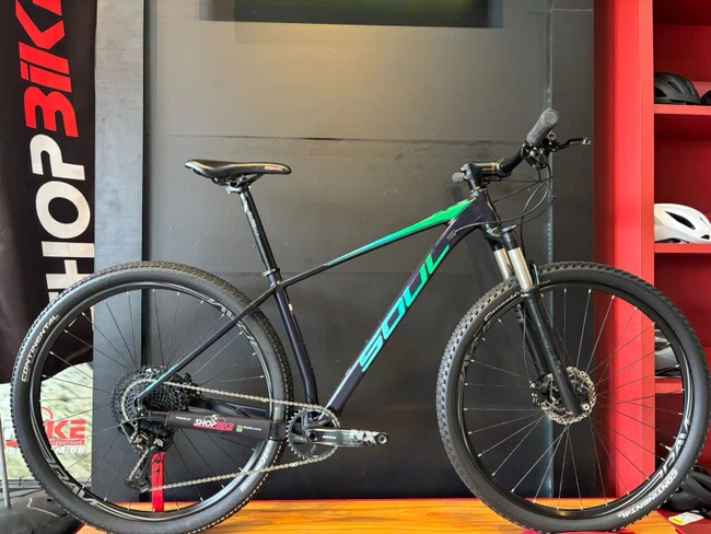 Bicicleta seminova a29 soul sl529 sram nx 12v t-17 preta/verde
