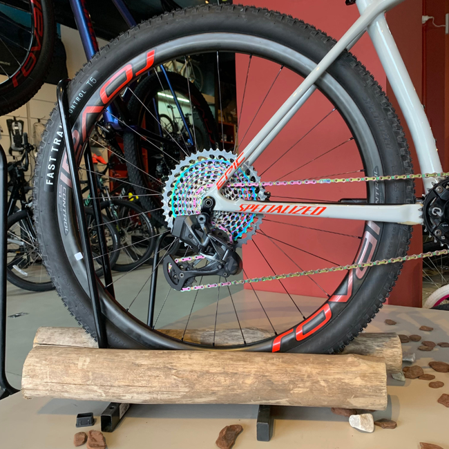 Bicicleta Specialized Epic Ht S-Works Aro 29 AXS XX1 12V Branco e Vermelho - Seminova